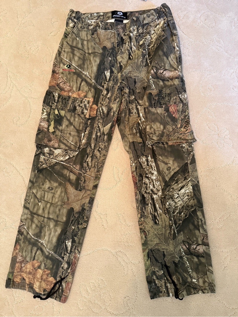 Mossy Oak Camo Cargo Pants in Olive and Brown